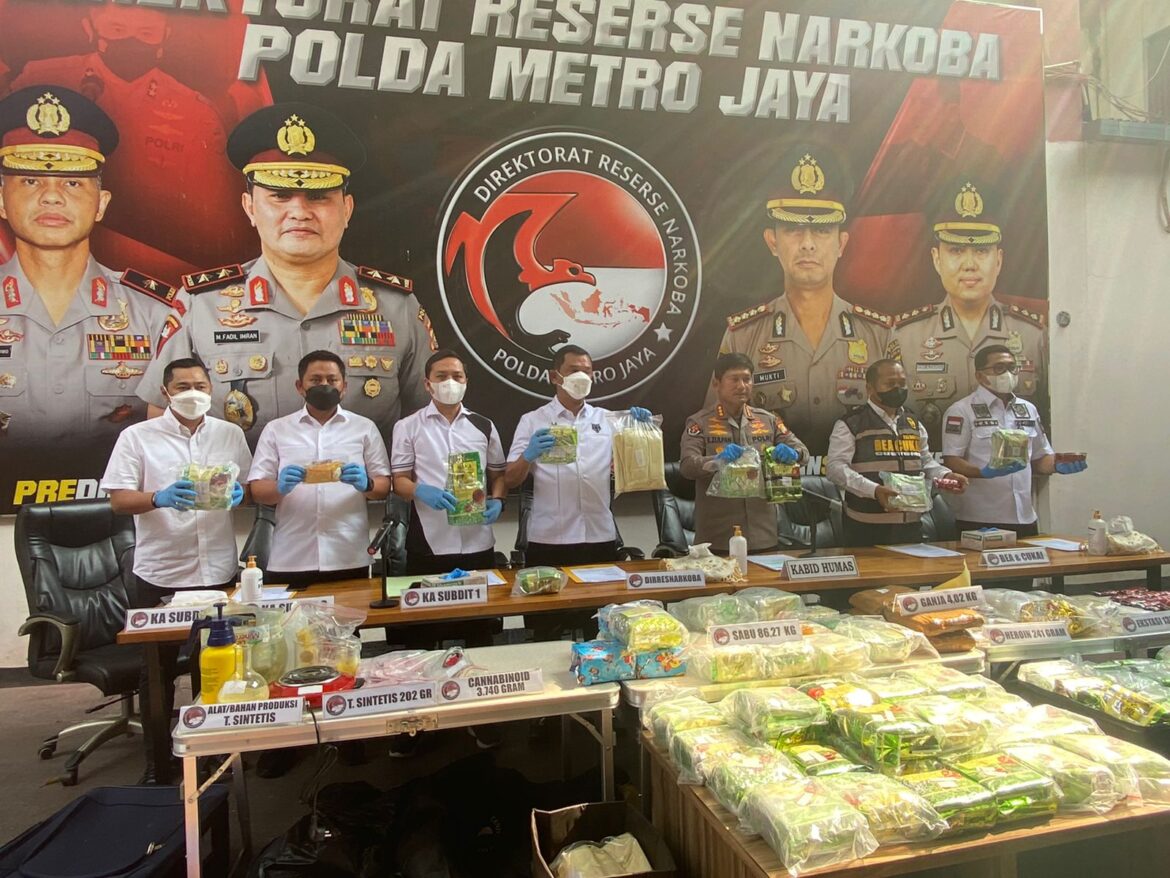 Dit narkoba Polda metro jaya berhasil mengungkap kss narkoba jaringan Malaysia-jakarta