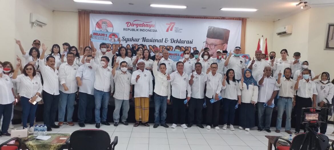 Relawan BRANI SATU Deklarasi Dukung Anies Baswedan Maju Ke PIlpres 2024