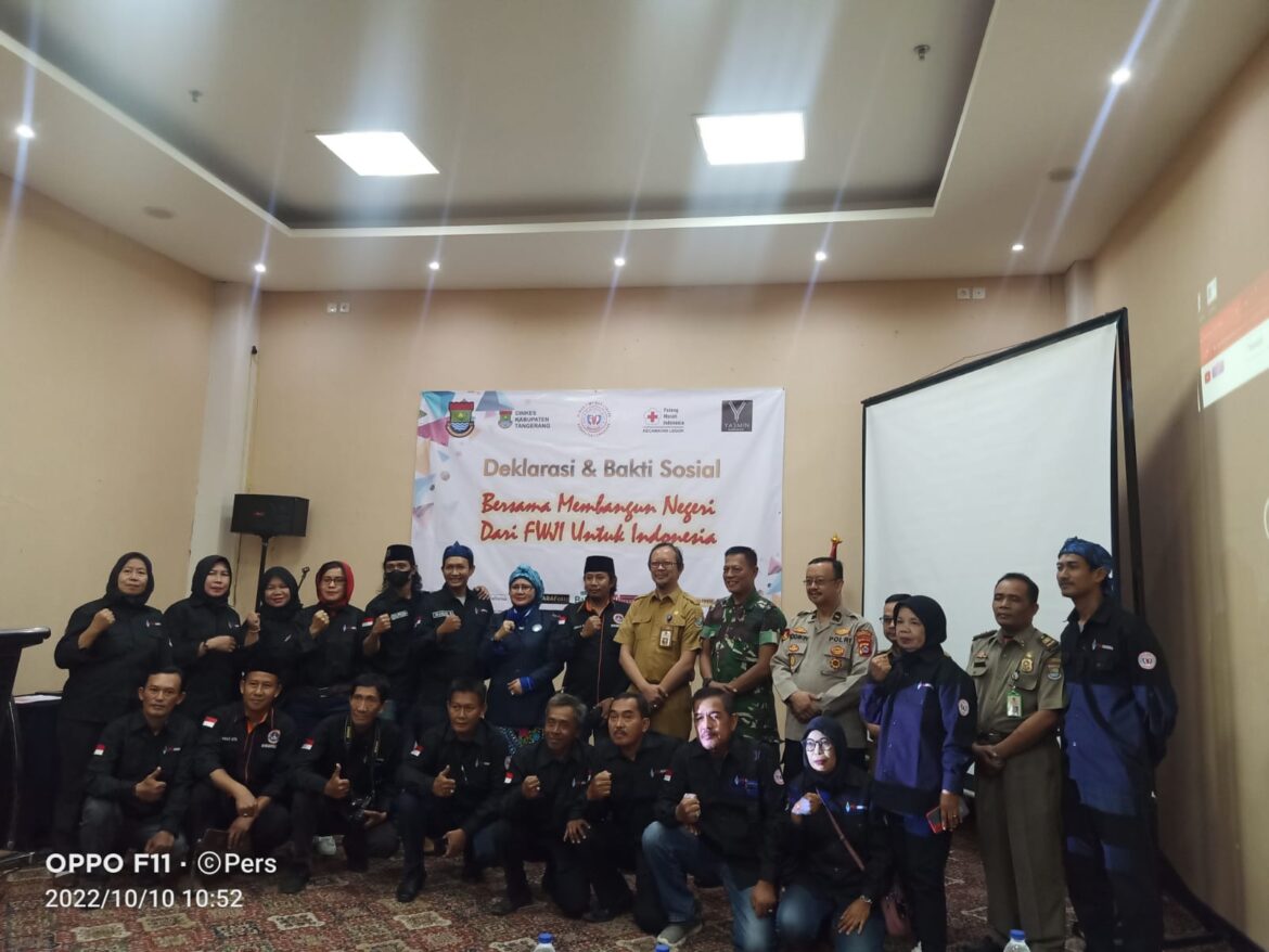 Gelar Deklarasi FWJ Indonesia Kabupaten Tangerang Yang dilaksanakan di Hotel Yasmin mengambil tema