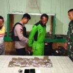 Satgas Pamtas Yonif 132/BS Pos KM 31 berhasil menggagalkan penyeludupan Narkotika Jenis Ganja Kering seberat 650gram.
