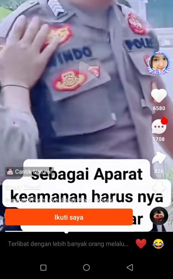 Viral seorang anggota polisi di tiktok, karena komsumsi obat haram.