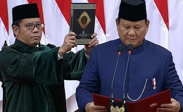Puluhan ribu mendengar ucapan janji Prabowo di para pengujung dan udangan di DPR RI tadi siang.
