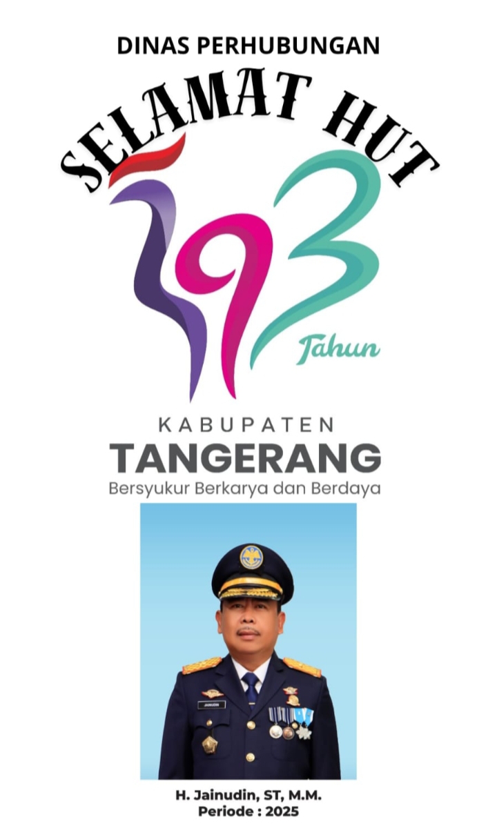 KEPALA DINAS PERHUBUNGAN KAB.TANGERANG DAN STAF, MENGUCAPKAN HUT 393