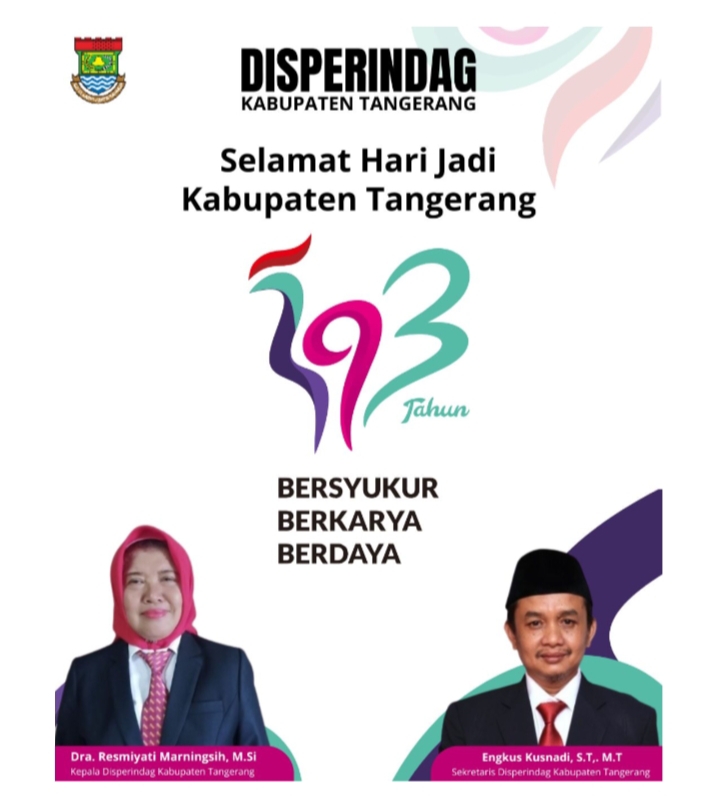 OPD DISPERINDAK KABUPATEN TANGERANG MENGUCAPKAN SELEMAT HARI JADI 393 KABUPATEN TANGERANG
