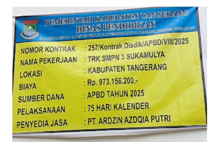 Diduga Dalam Proyek Dinas Pendidikan KABUPATEN TANGERANG, memperkerjakan anak didik?