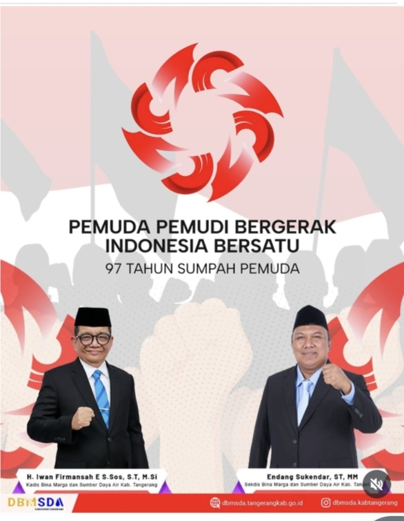 DINAS BINA MARGA DAN SUMBER DAYA AIR KABUPATEN TANGERANG, MENGUCAP SELAMAT HARI SUMPAH PEMUDA 28 /10/ 2025