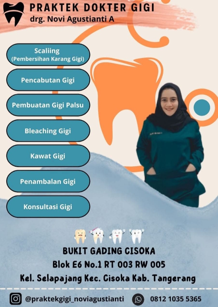 SIAP MELAYANI KESEHATAN GIGI ANDA, BUKIT GADING CISOKA TANGERANG BANTEN