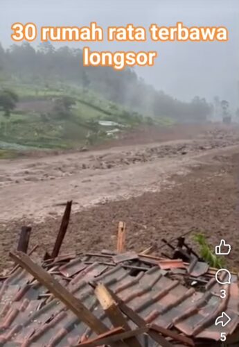 Longsor Menerpa Cisarua Lembang Barat- Jawa Barat Puluhan Rumah Tertimbun, Korban Jiwa Diduga Mencapai Ratusan.