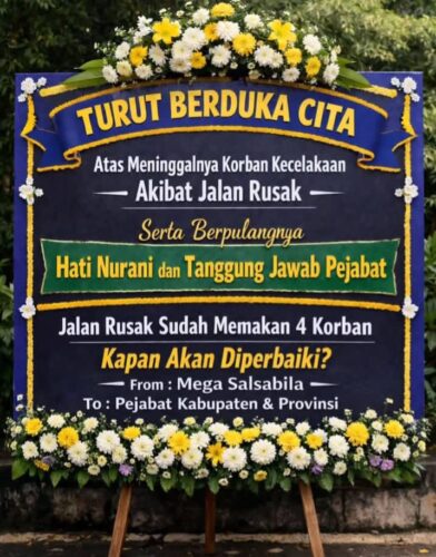 ”PAD MELIMPAH TIDAK MENJAMIN JALAN MULUS”, JALAN BERLOBANG MEMAKAN KORBAN JIWA
